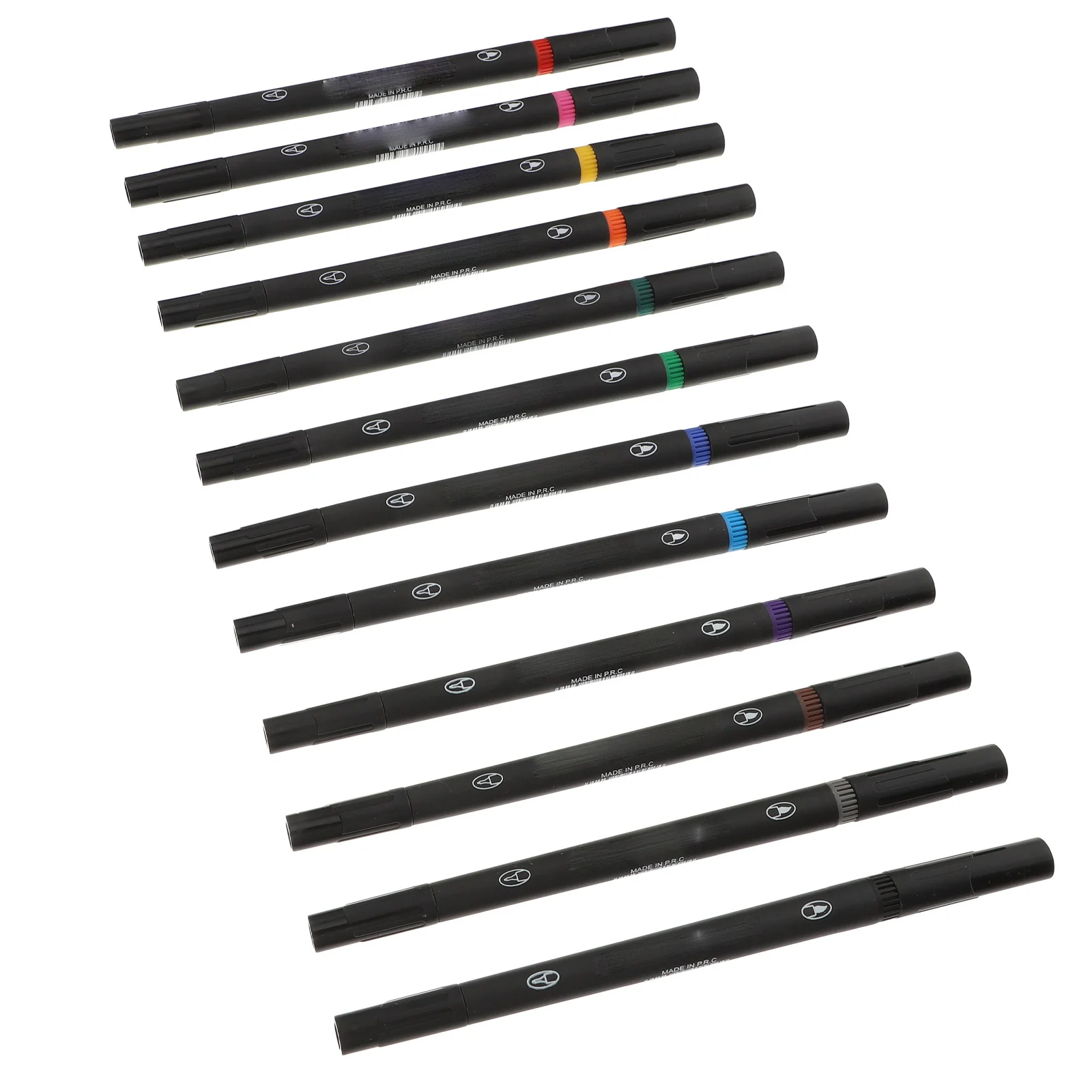 12 قطعة أقلام رسم خطية مزدوجة الأطراف مقاومة للماء علامات مقاومة للبهتان لملحقات رسم اللوحة الإبداعية #6