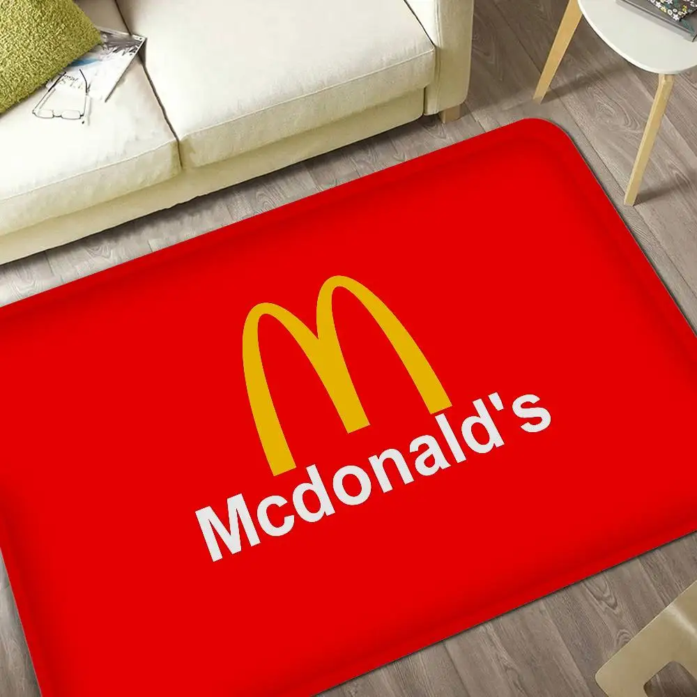 Famous Cool Brand M-MCDONALD-S Entrance Door Mat Washable Non-Slip Living Room Sofa Chairs Area Mat Kitchen Welcome Doormat