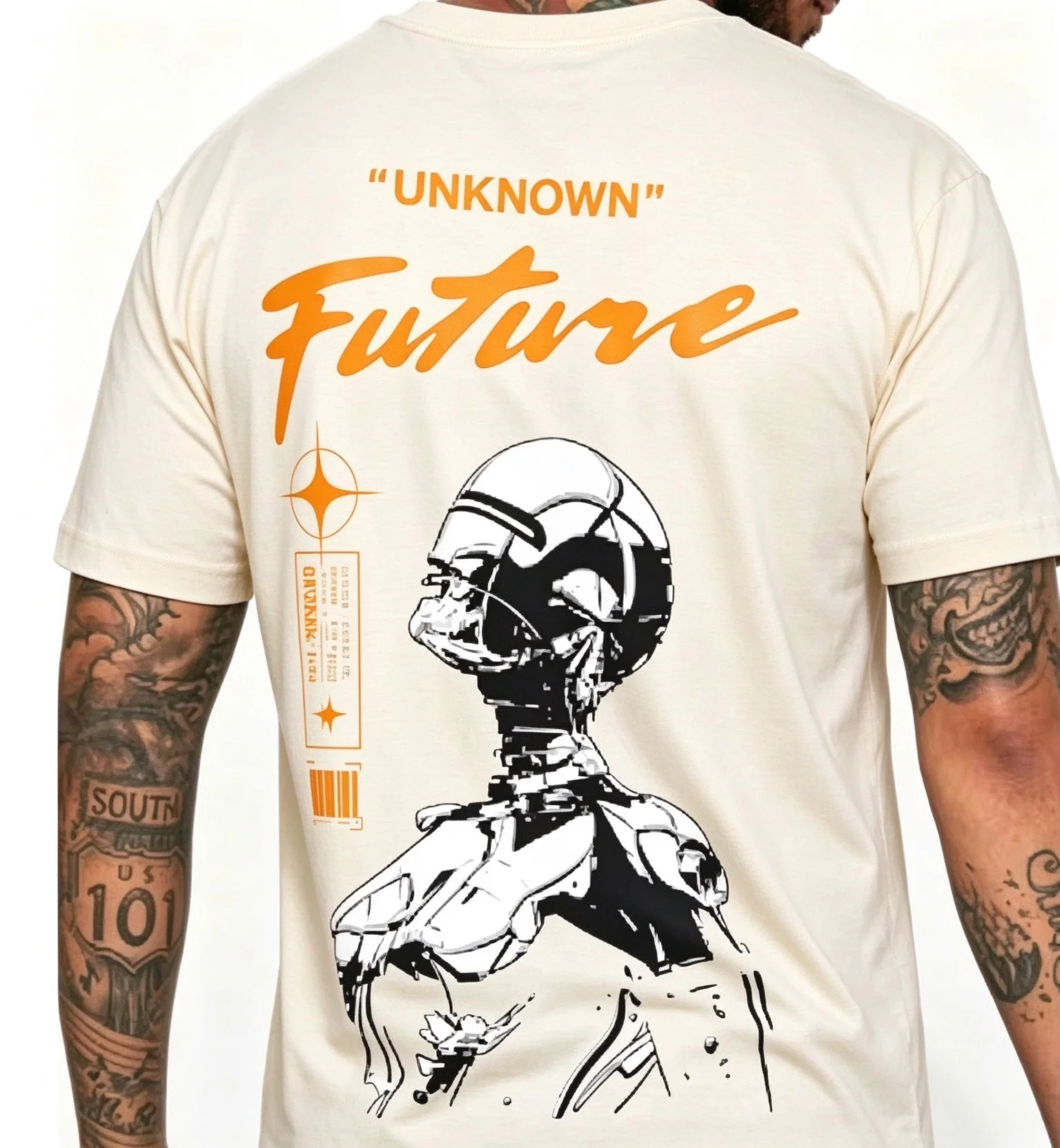 2026 New Technological Family Matching Oversized Unisex Streetwear TShirt Unknown Future Robot Print Short Sleeve Casual Tees