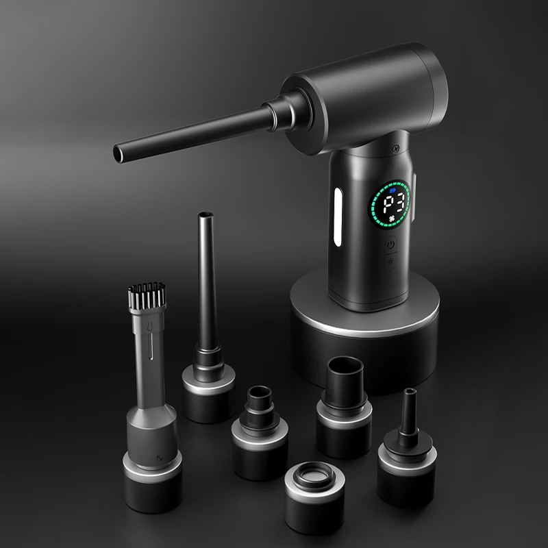 

Портативная беспроводная воздушная тряпка, пистолет для выдувания пыли 2 в 1, воздуходувка и пылесос, беспроводные воздуходувки для уборки автомобиля