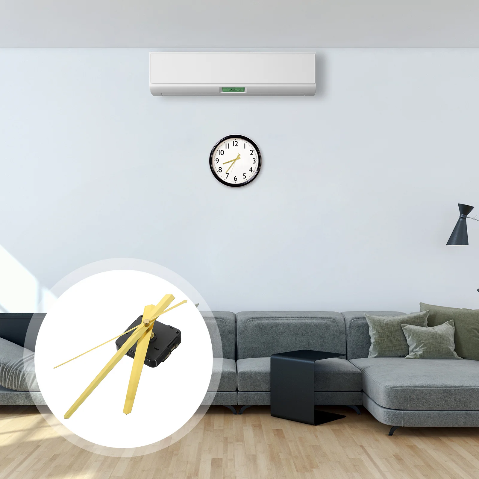 

Wall Clock Mechanism with Mute Movement and Hands for DIY Clock Making Lightweight Plastic Replacement Part Easy to Install Home