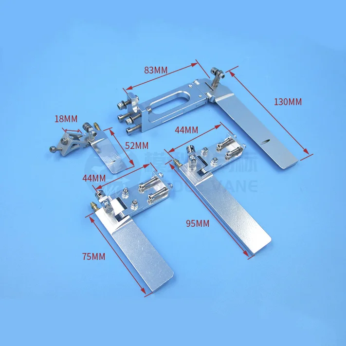 Barco de liga de alumínio Cnc, 52mm, 75mm, 95mm, 130mm, sucção metálica, leme de água para barco elétrico rc, metanol, 1pcs