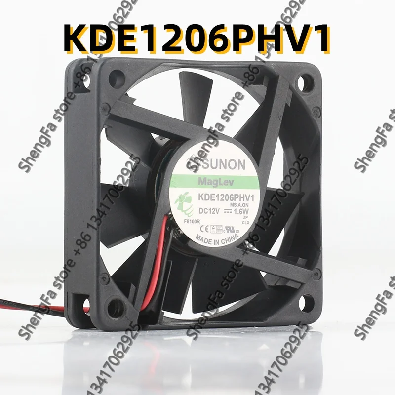 Cooling Fan Original Sunon 24V 48V 6015 60X60X15MM 6CM Maglev Power Supply Server Bearing KDE1206PHV1-ZP DC 12V 1.6W