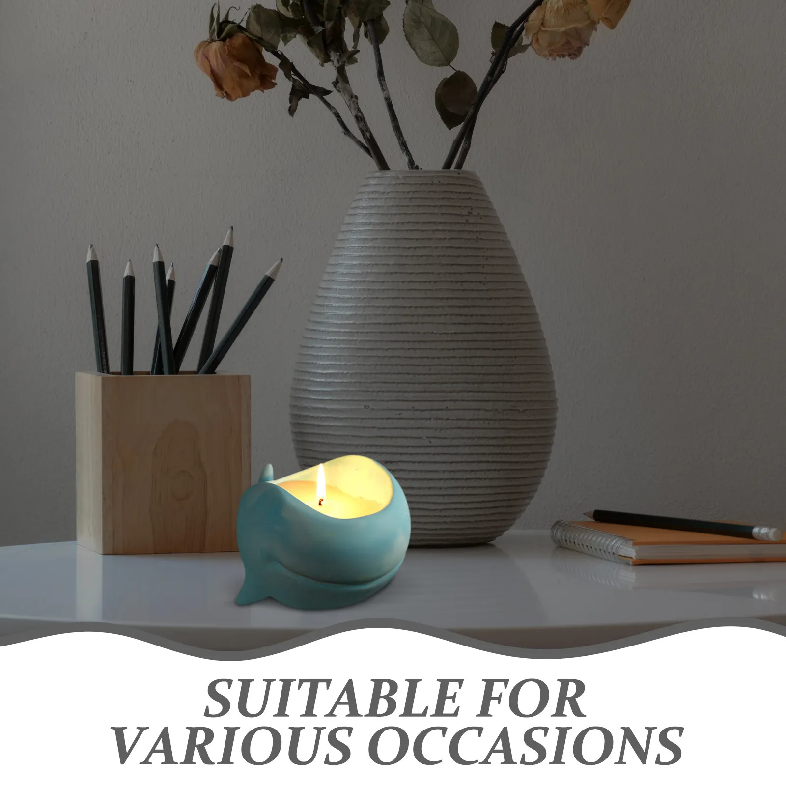 Whale Silicone Mold Resin Epoxy Storage Box Jar Aroma Diffuser DIY Craft Container Box Shaped Molding Tool Mold