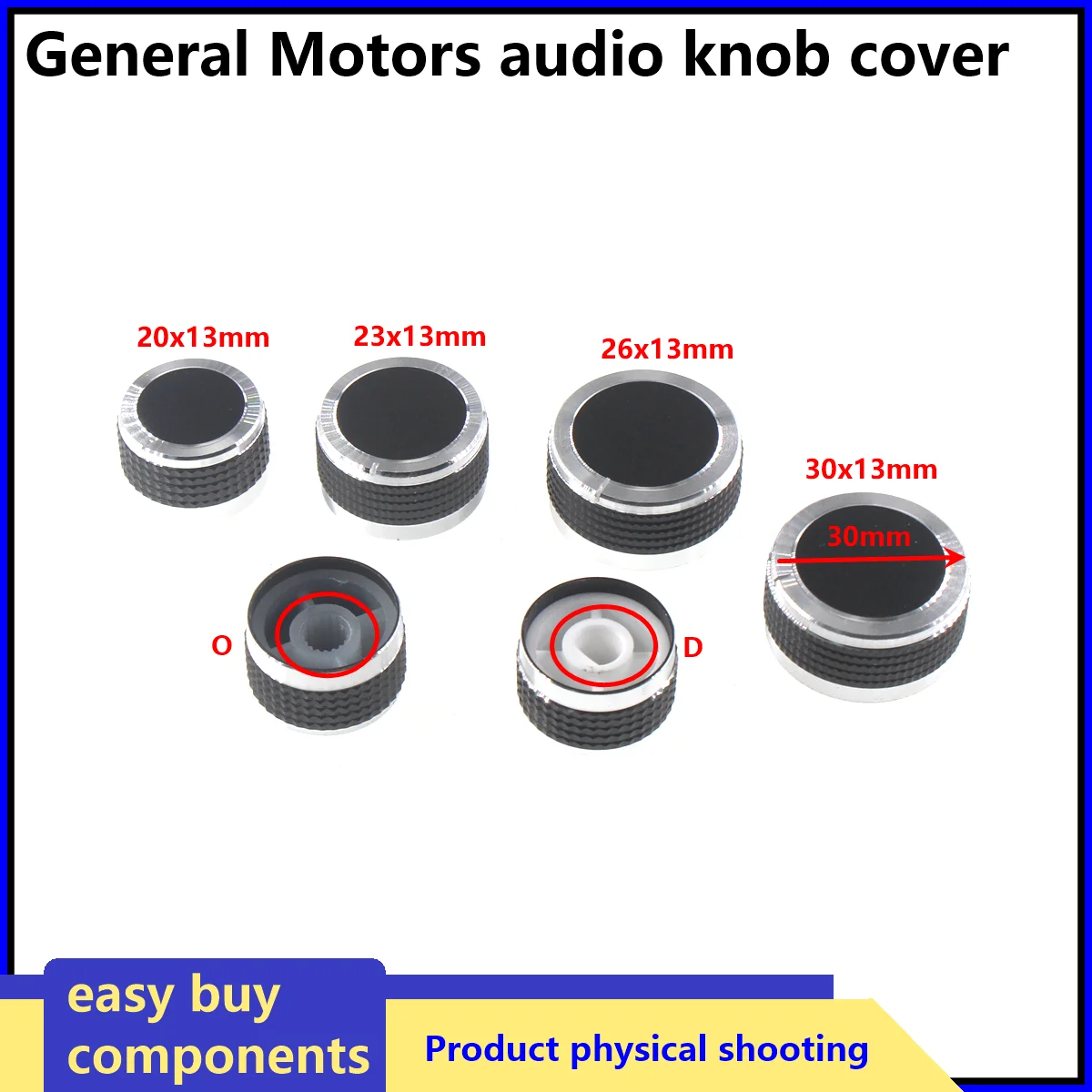1pc Audio Car DVD Navigation Volume Knob Power Aplifer Volume Knobs Potentiometer Switch Caps 20 23 26 30x13mm D Axis Plum Axis