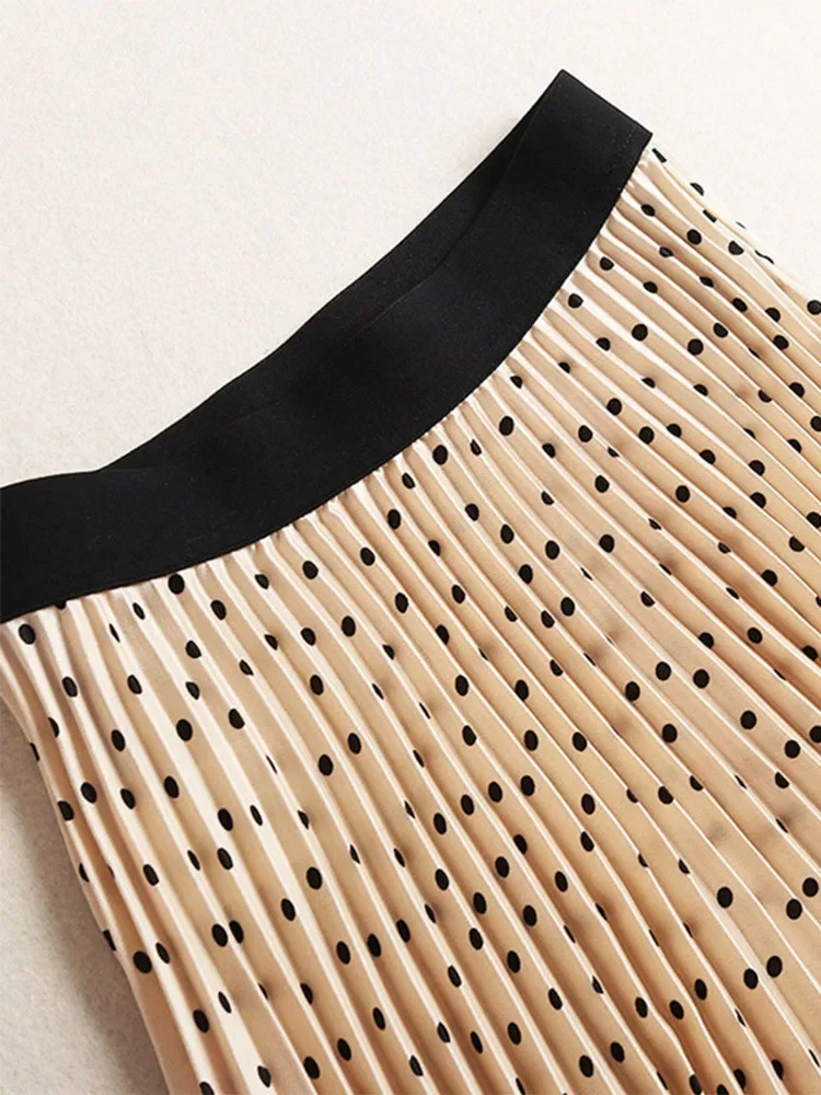 Jupes plissées femmes printemps automne jupe taille haute imprimé jupes mi-longues femmes velours jupe Maxi jupes longues Femme Faldas Mujer