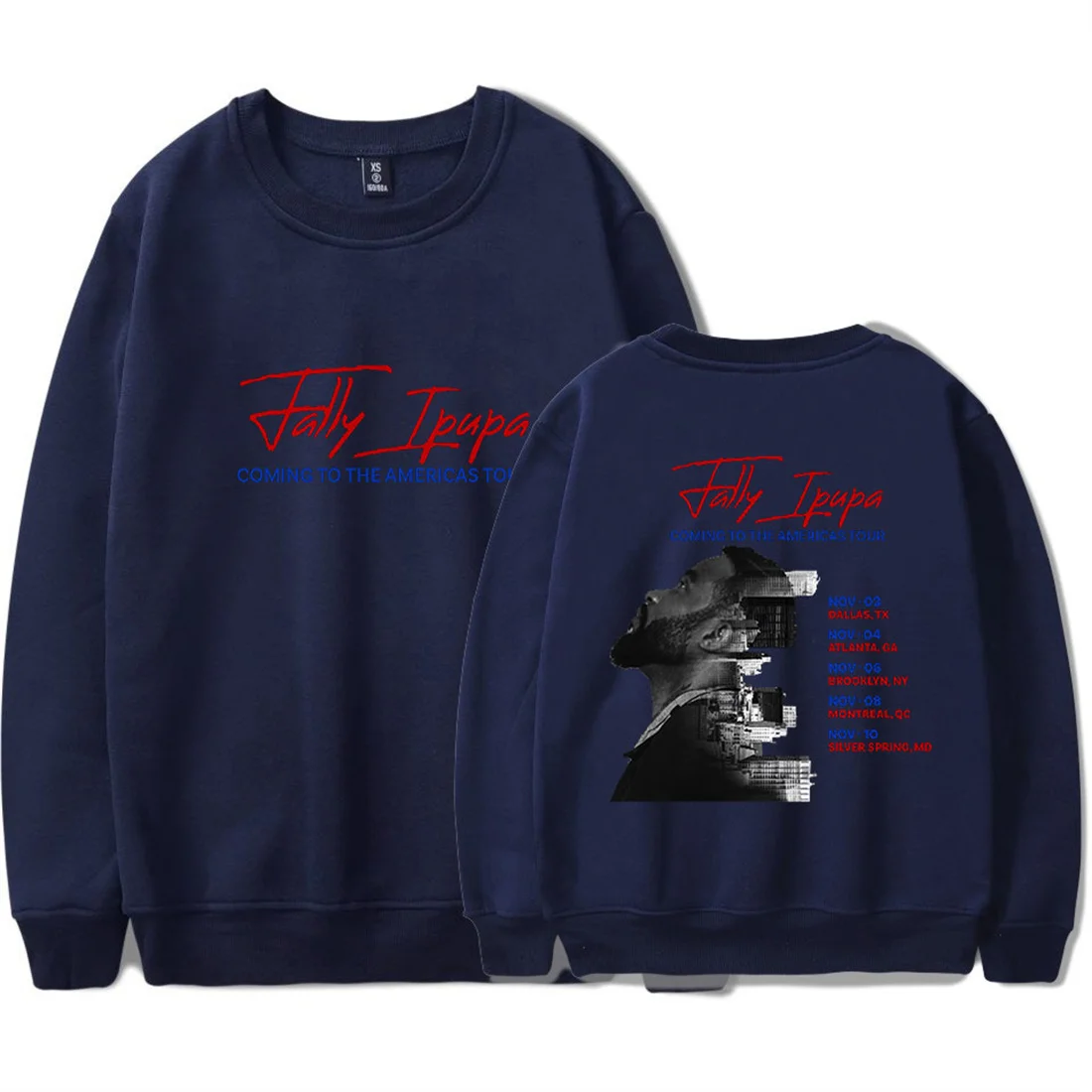 فالي إيبوبا قادم إلى جولة الأمريكتين البلوز عادية كم طويل خمر 90s ملابس الهيب هوب Crewneck Harajuku البلوفرات