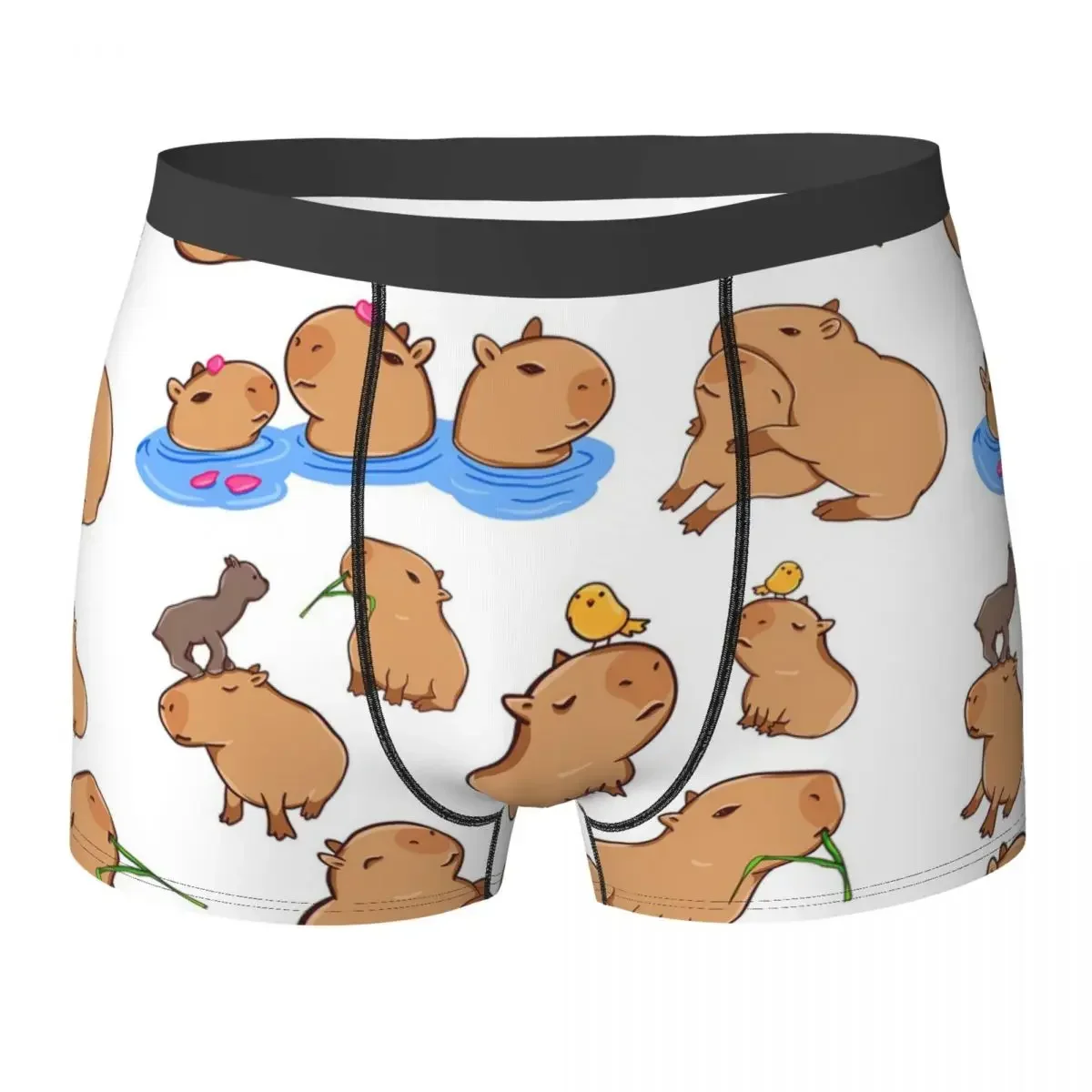 Boxer Underpants Shorts Capybara Animal Pattern Panties Men Soft Underwear For Homme Man Boyfriend Gifts