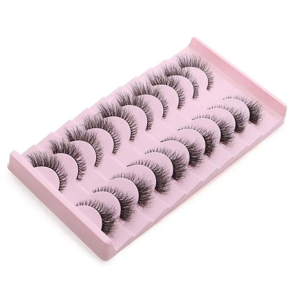 Nuovo volume 3D ciglia finte visone fatte a mano naturali nude cat eye ciglia croce disordinato strumenti per il trucco degli occhi estensione delle ciglia