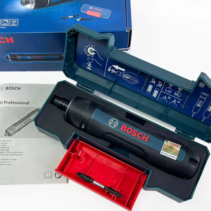 Bosch GO 3 Cordless Electric Screwdriver, Portable Household Maintenance Screwdriver with Screwdriver Bits 2608521U75