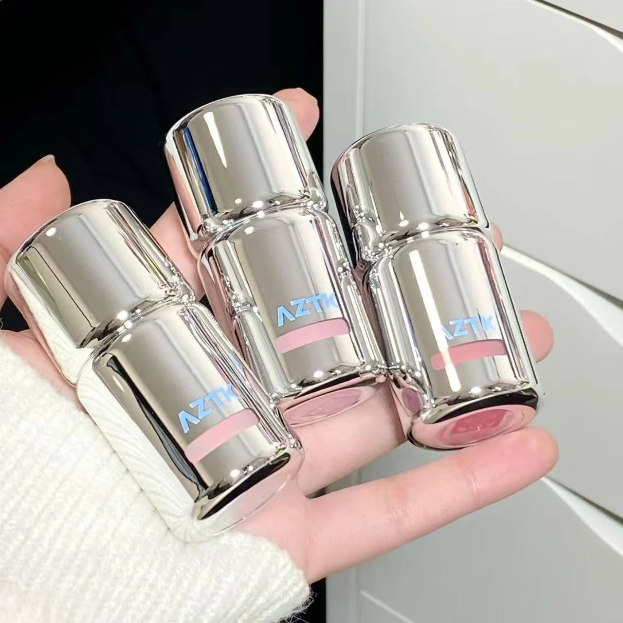 

AZTK Liquid Blusher Jelly Color Chinese Blusher Makeup JC04 Brighten Face Nude Pink Purple Tint Matte Expands Contracts Cheek