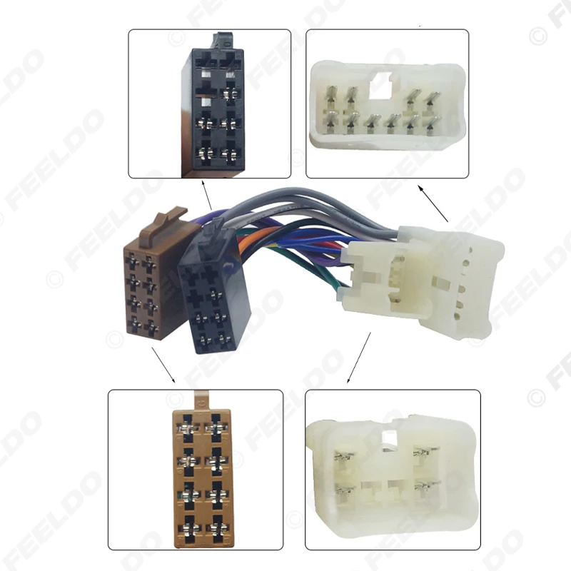 5Pcs Car Stereo Audio Conversion Wire Plug Adapter For ISO to Toyota Lexus Daihatsu Radio Wiring Harness