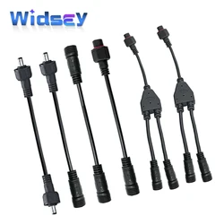 2pin Parallel Extension 1 to 2 Cable Waterproof Connector DC Male to Female Adapter Plug Intelligent Solar Light Conversions