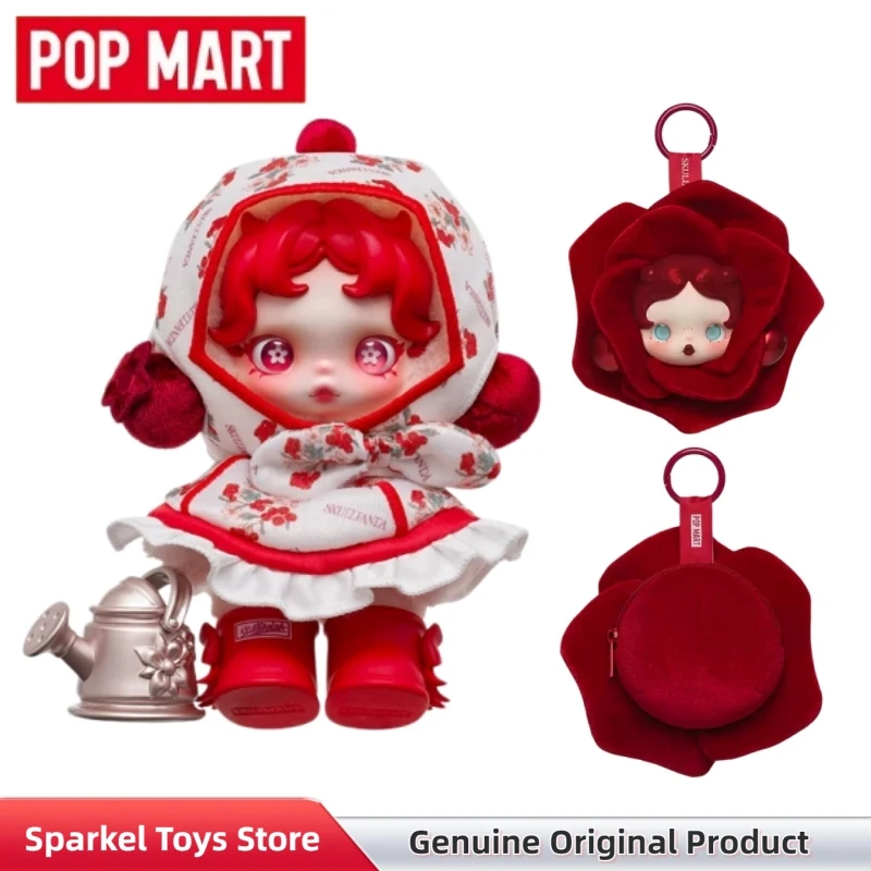 POPMART Skullpanda Amid Flowers Vinyl Plush Pendant Doll Petals In