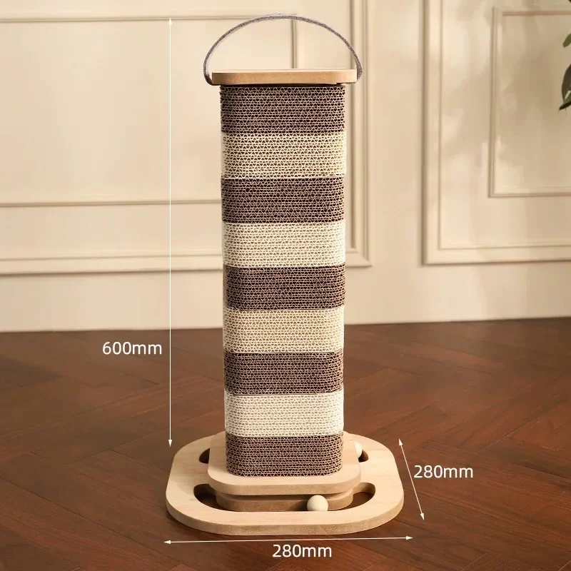 Column type cat scratching plate thickened