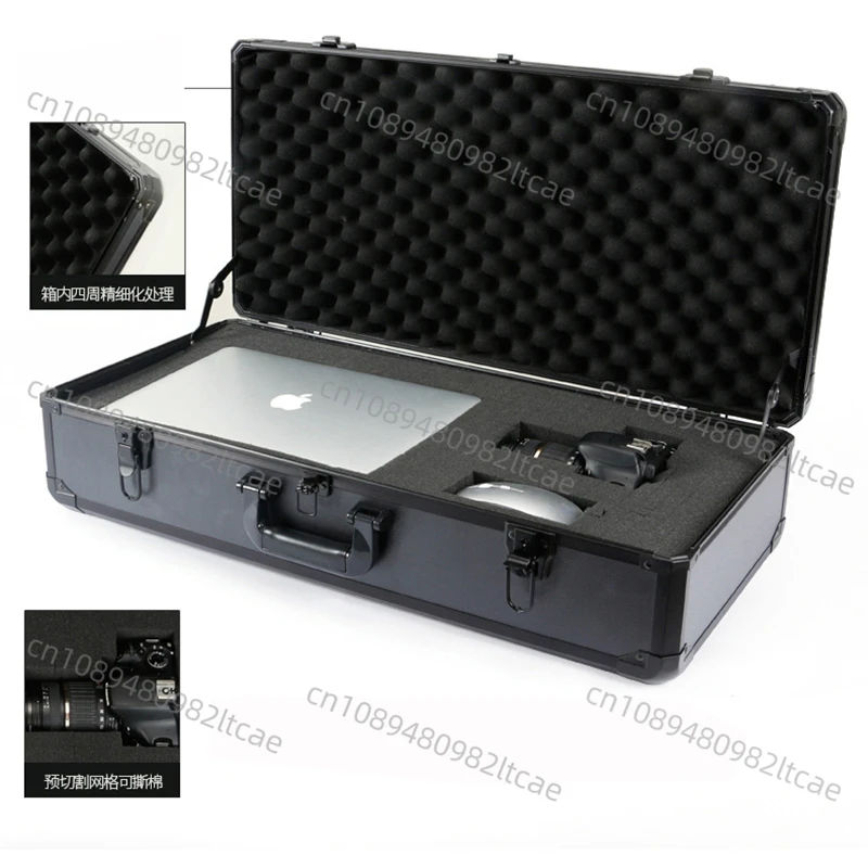 Long Portable Hardware Aluminum Toolbox Instrument Equipment Safety Box Household Fishing Gear Case Multi-functional Suitcase