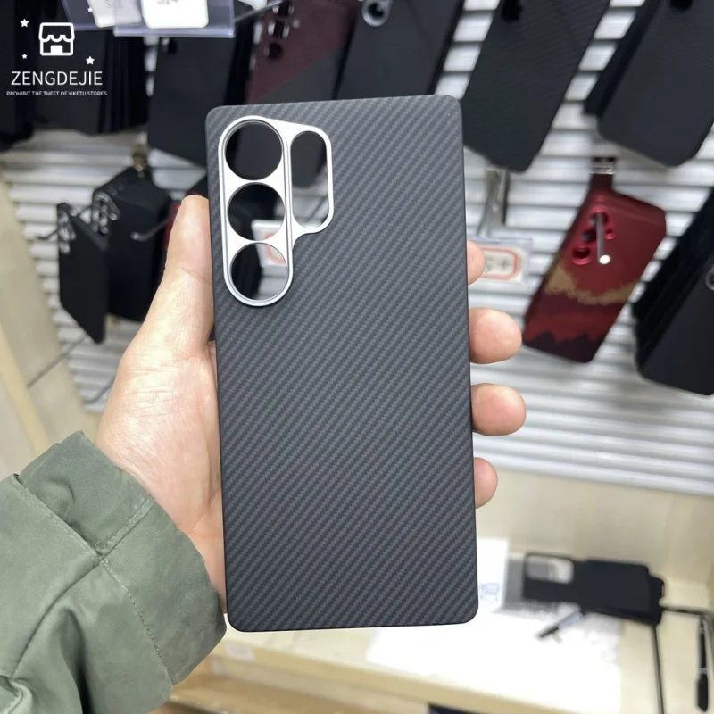Samsung S25 Ultra対応、Kevlar製磁気吸着アラミド繊維保護カバー、Samsung S25U用スマホケース、類比なし