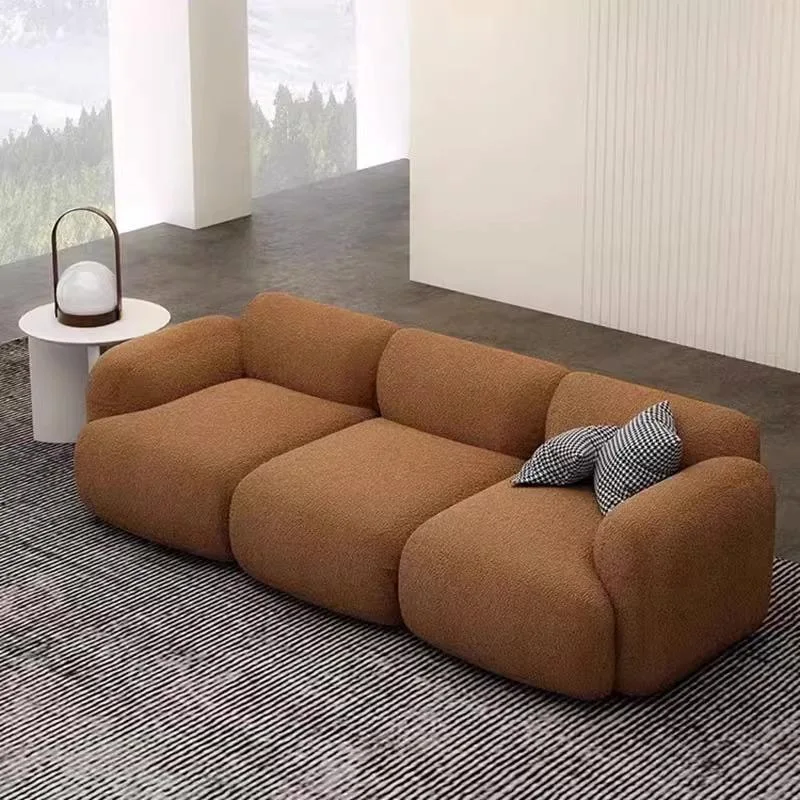 #Brown Boucle Modular Sofa Sectional Couch Living Room Furniture Sofa Set Furniture Living Room Sofas Home Furniture