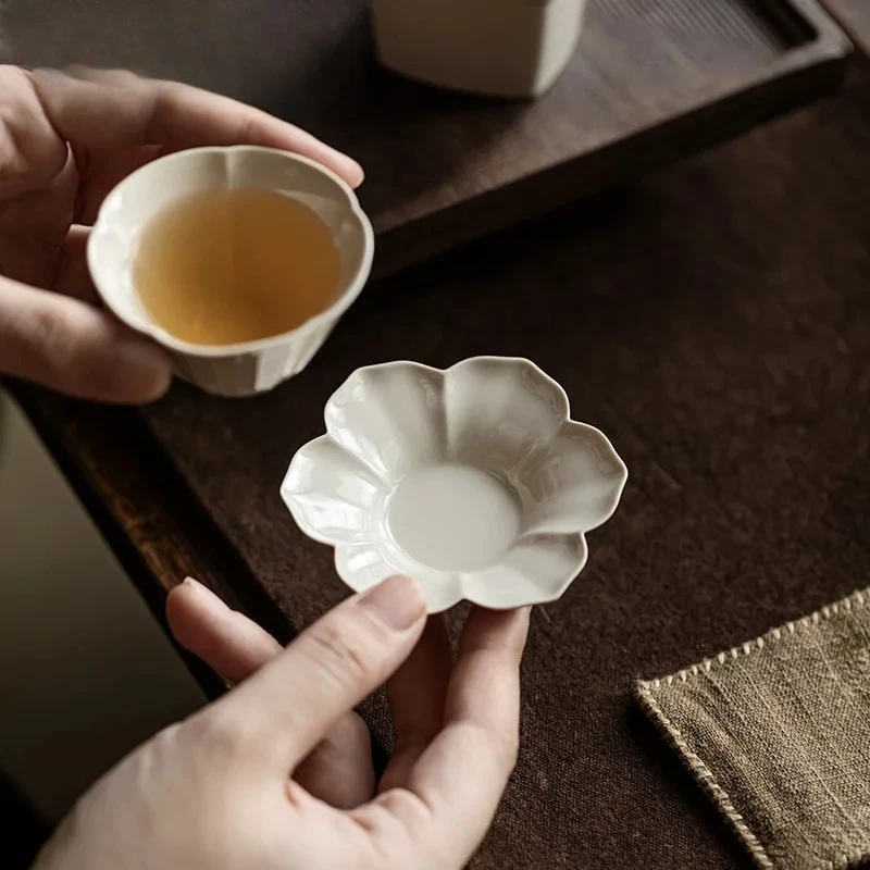Plant Ash Sunflower Coasters Luxury For Coffee Cups Base Household Heat Insulation Placemats Chinese Tea Set Decoration view 3