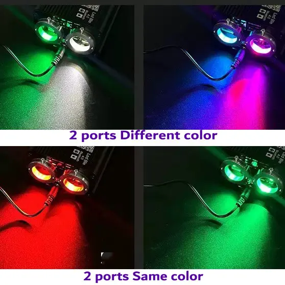 26W Dual ports RGBW Starlight Headliner Fiber optic Light engine Twinkle&Meteor Star Effect App remote control Music Sync PMMA