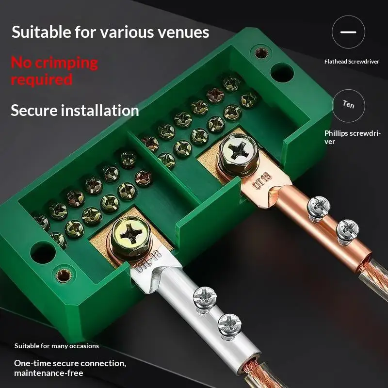 Cable Copper Joint Screw Fixed Copper Wire Nose Copper Aluminum Transition Terminal Aluminum Wire Ear Crimp Terminal Connector