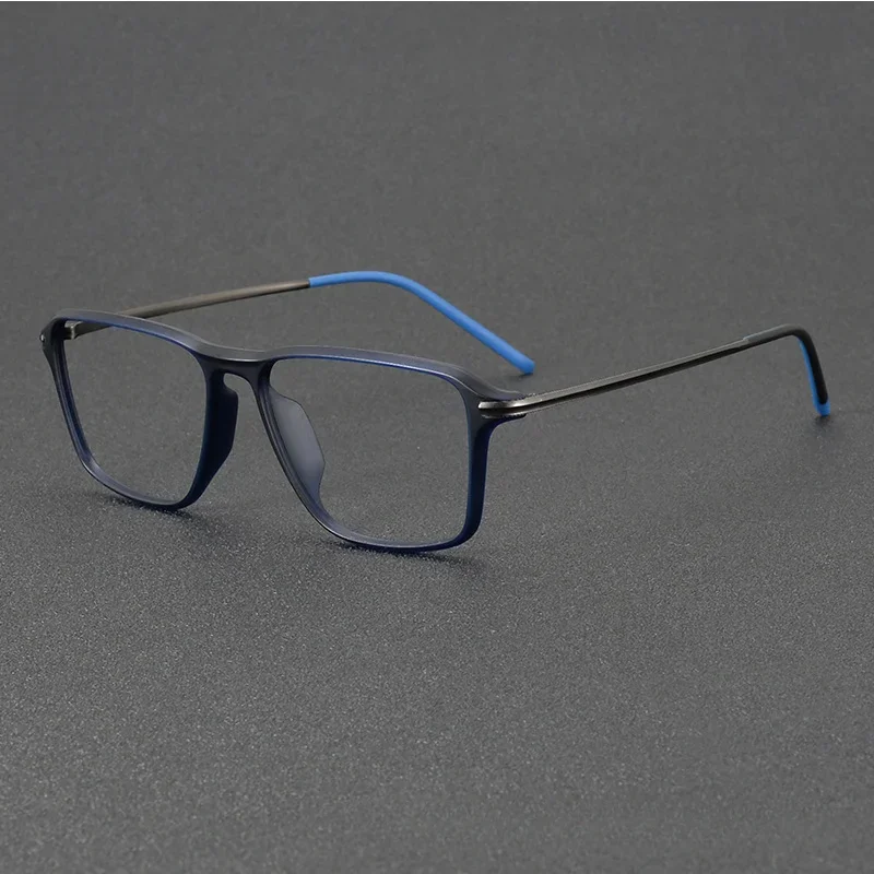 Japanese Handmade Eyeglasses Large Size Glasses Frame ULTEM(PEI)  Black Frame Big Face Men Anti-blue Light Retro Titanium Alloy