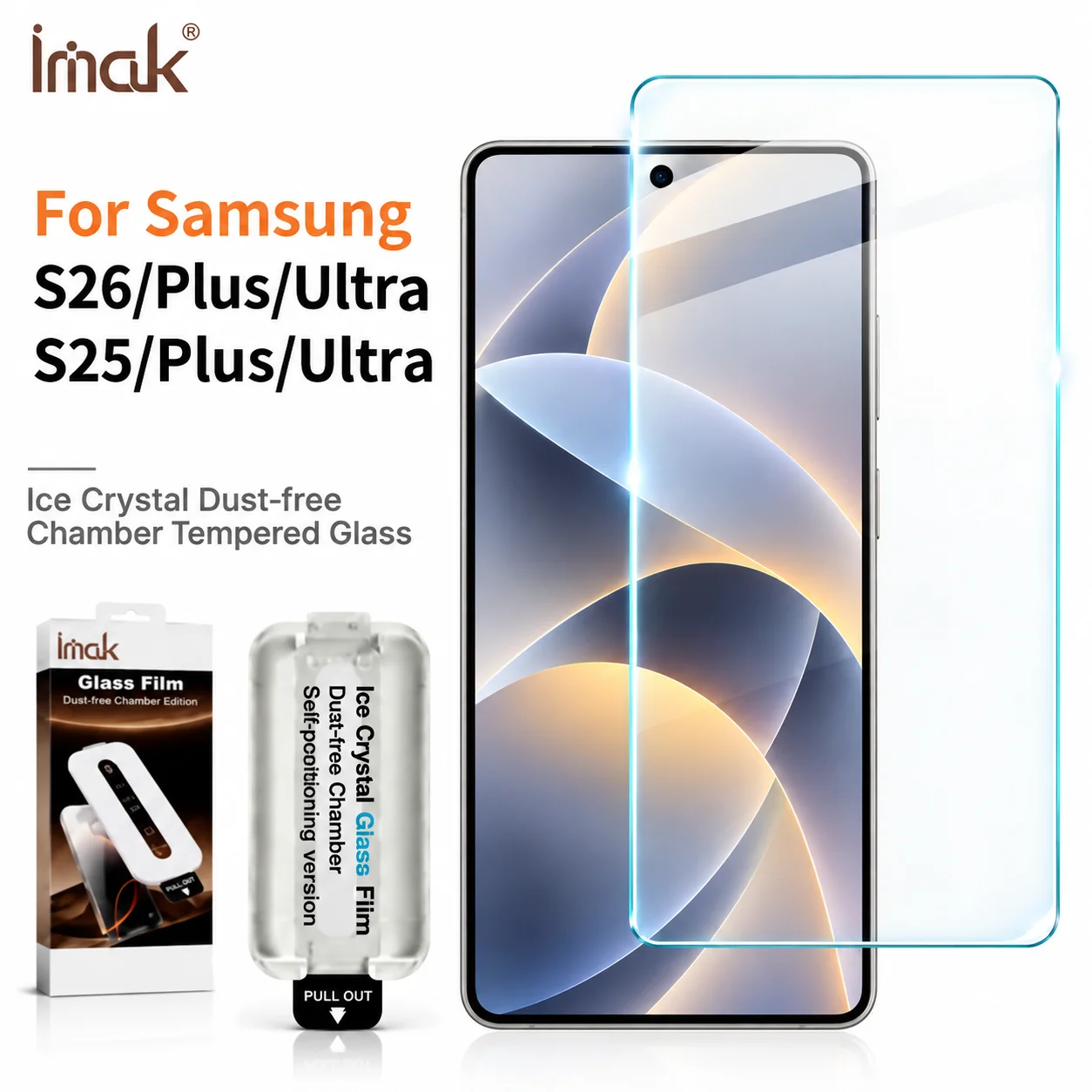 Tempered Glass For Samsung Galaxy S26 Ultra Plus S25 S24 Support Fingerprint Protector Film FM0031