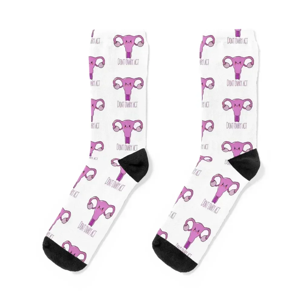 Don't ovary act, cute uterus Socks new year moving stockings new in's retro Socks Men Women's