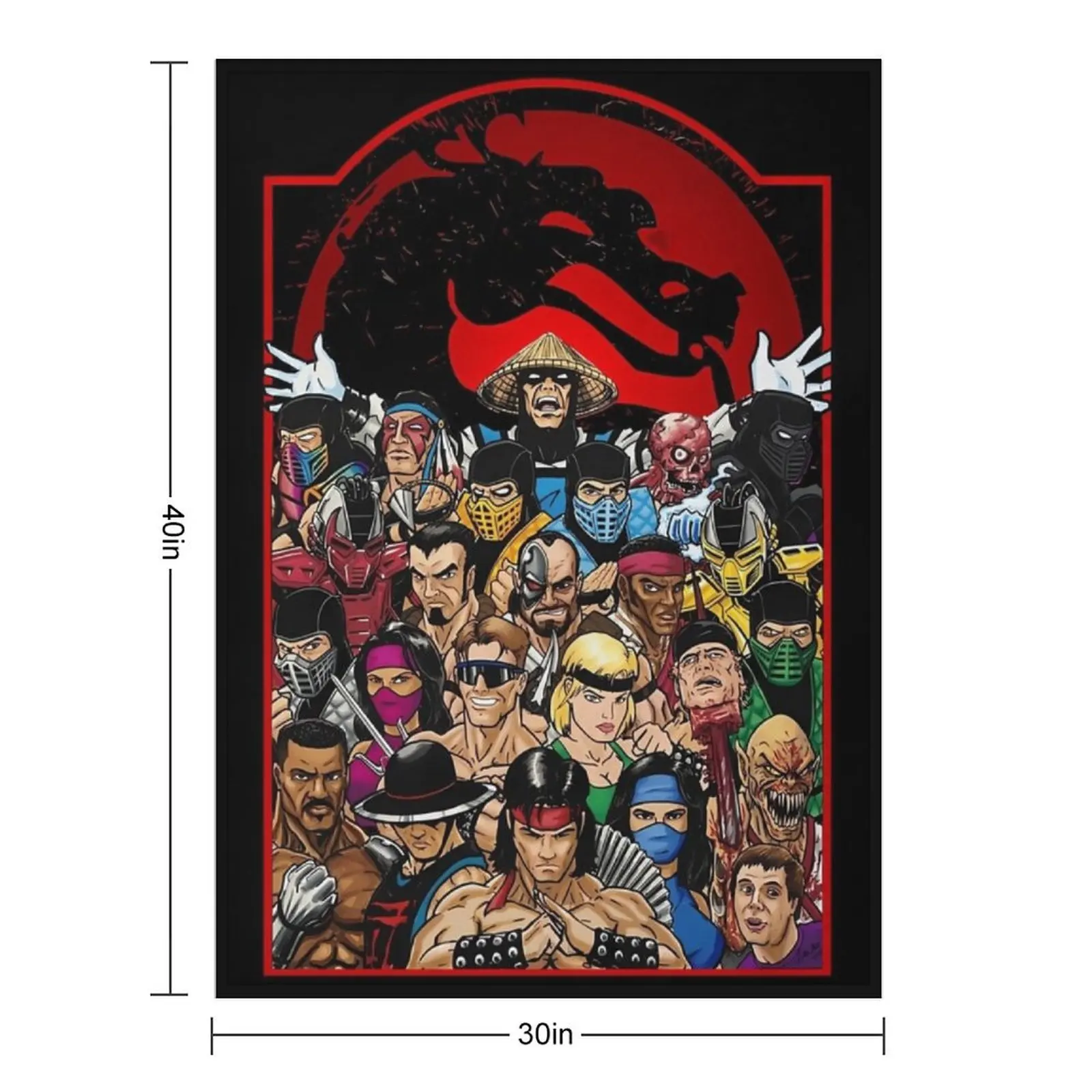 Mortal kombat gaming g Throw Blanket Nap Camping Blankets For Bed Soft Plush Plaid Hairys Cute Plaid Blankets