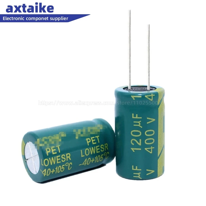 

5PCS 120UF 400V 450V 18*30MM High Frequency Low ESR Aluminum Electrolytic Capacitor