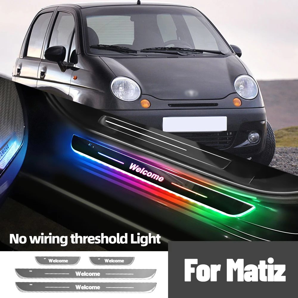 

For Daewoo Matiz 1998-2008 2001 2002 2005 2007 Car Door Sill Light Customized Logo LED Welcome Threshold Pedal Lamp Accessories