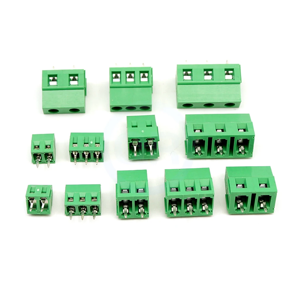 20Pcs KF128/DG128 Screw PCB Terminal Block, Splicable, 2.54-7.62mm Pitch Assortment