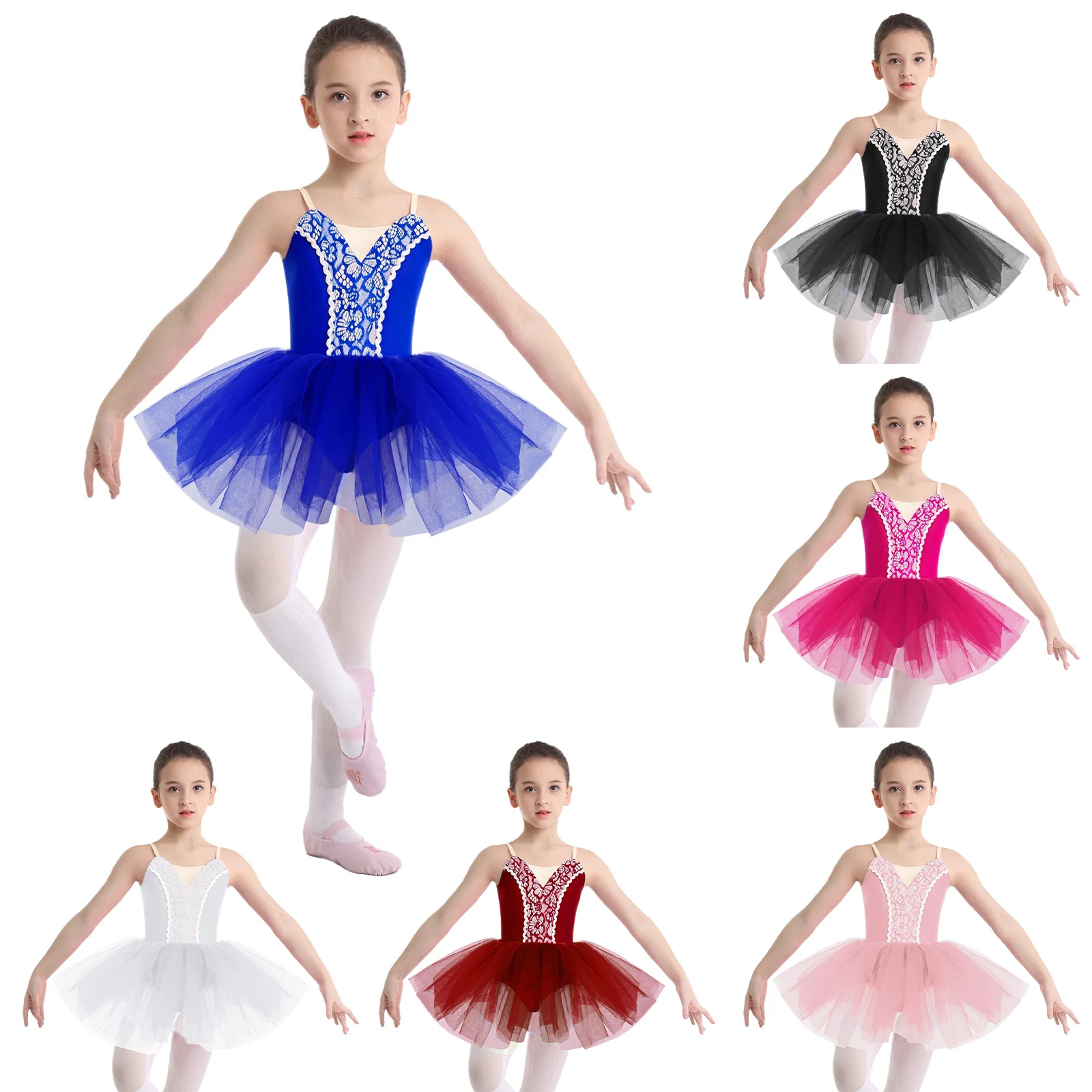 Professional Romantic Tutu Tulle Dresses Ballet Dress Kids Girls Ballerina Party Children Ballet Dance Performance Costumes