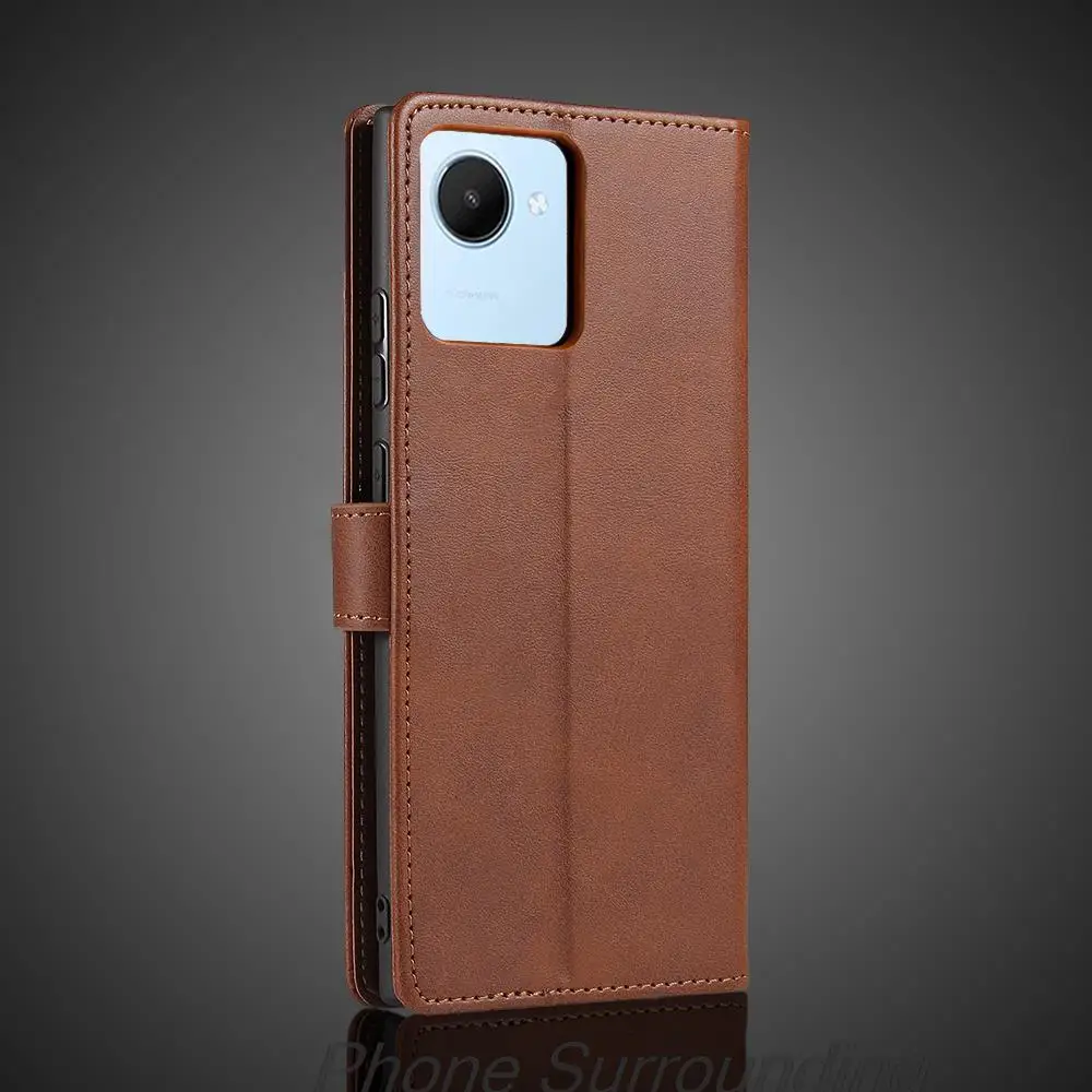 Realme C30 Case Wallet Flip Cover Leather Case for OPPO Realme C30 Pu Leather Phone Bags protective Holster Fundas Coque