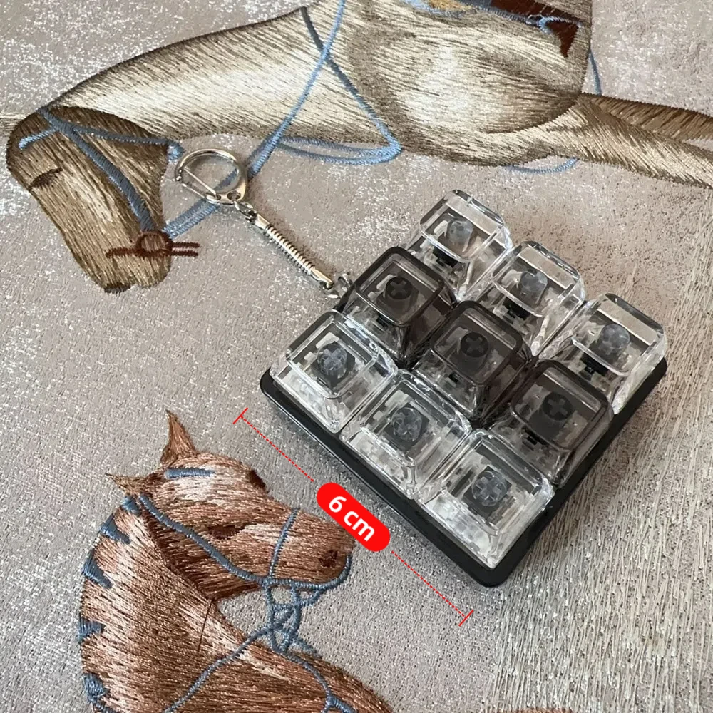 リラックス DIY キーボードフィジェットキーホルダーキーキャップリリーフストレスクリッカーおもちゃ時間を過ごす 9 キー指キーボードキャップ大人