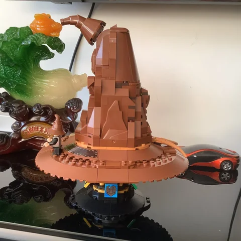 Nya 561 st sorterande häxhatt byggstenar modellleksak passar 76429 häxa Pottered trollkarlshattar samling julfödelsedagspresenter 8 best sales Lego Harry Potter minifigurer - №4