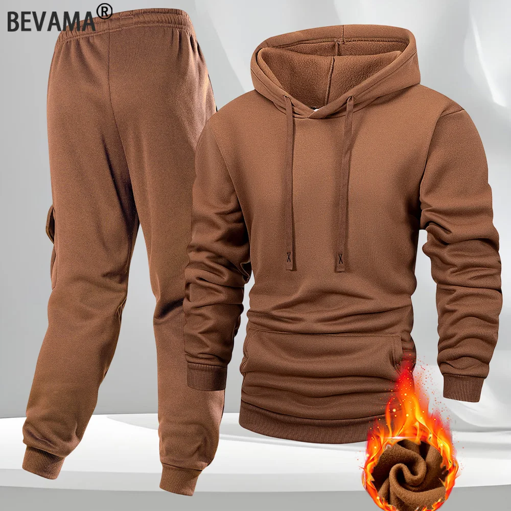 Весенне-осенний мужской повседневный костюм, толстовка с капюшоном и спортивные штаны, комплекты из 2 предметов, удобная модная толстовка для бега, спортивная одежда