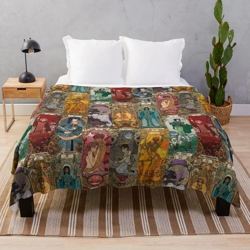 

Tarot card spread: 0-IX Throw Blanket All Weather Soft Throw Blanket for Sofa