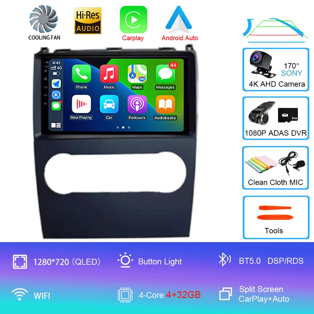 Voor Mercedes Benz B200 EEN B Klasse W169 A160 A180 A200 A220 2009-2012 Android 15 GPS Autoradio multimedia Head unit BT Radio 4G