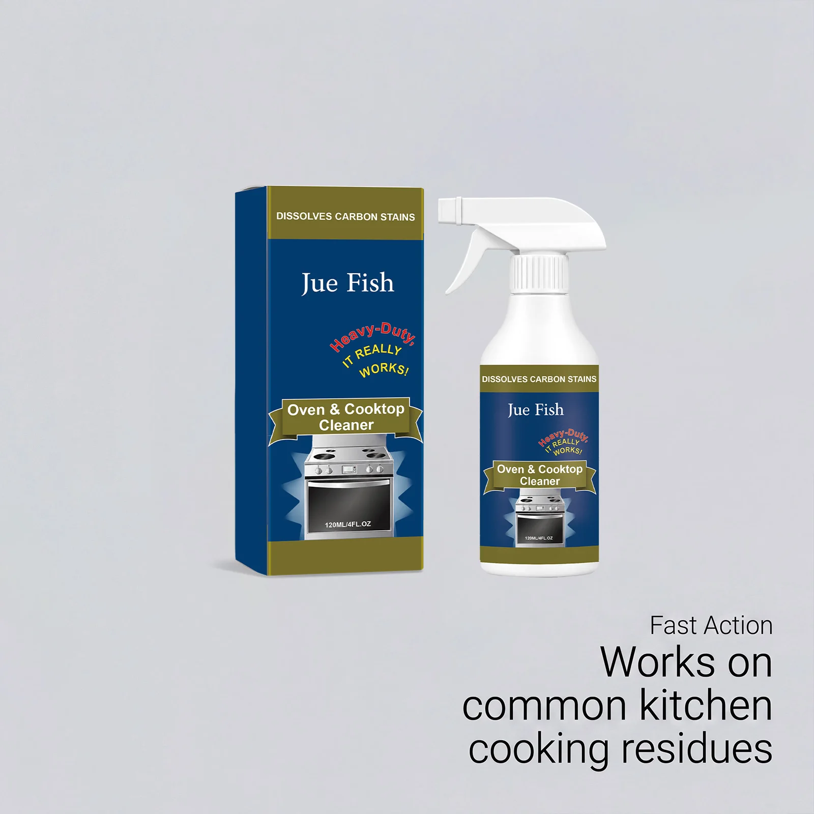 120ML Oven & Cooktop Cleaner Spray Heavy-duty Degreasing Quick Dissolve Stubborn Stain Cleaning Black Dirts Home Kitchen Cleaner