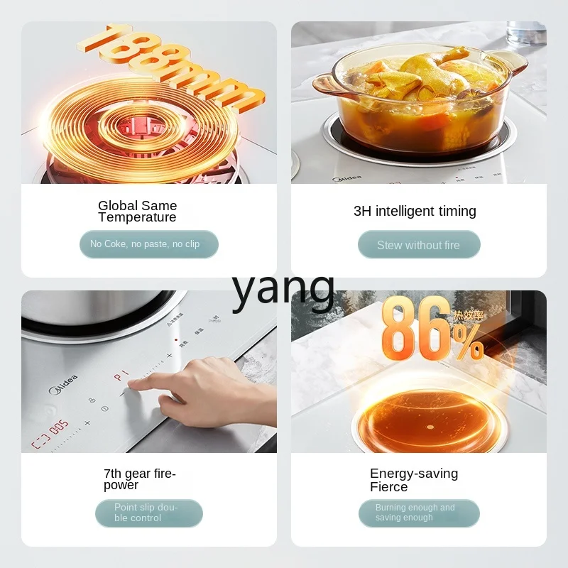 LMM Double Burner Embedded Household High-Power Induction Cooker Desktop Invisible Embedded Series