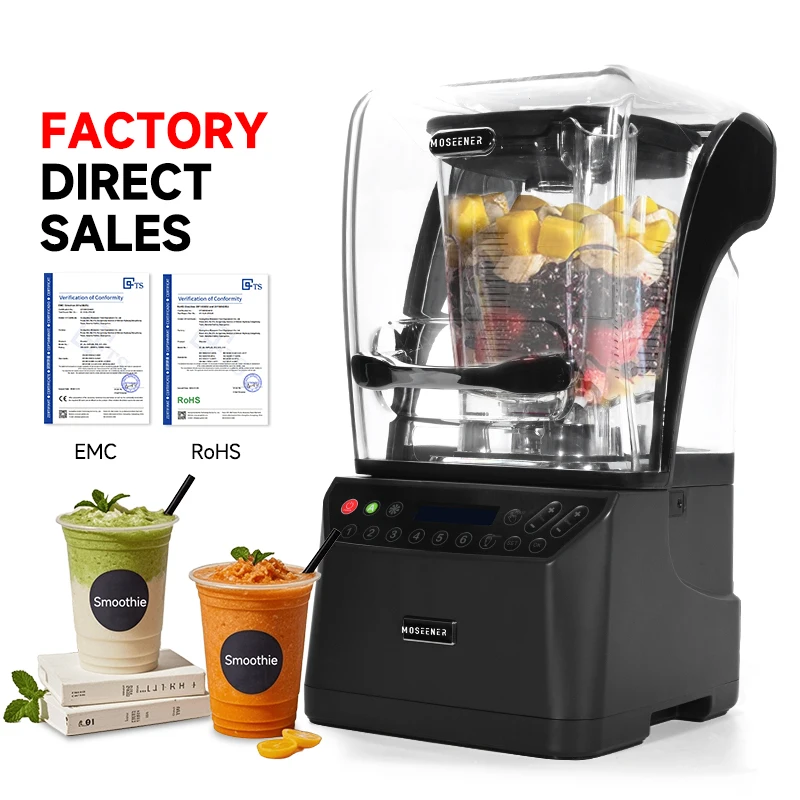 

Moseener 2л большая емкость коммерческая соковыжималка для фруктов миксер-измельчитель тяжелая машина портативные блендеры для смузи льда