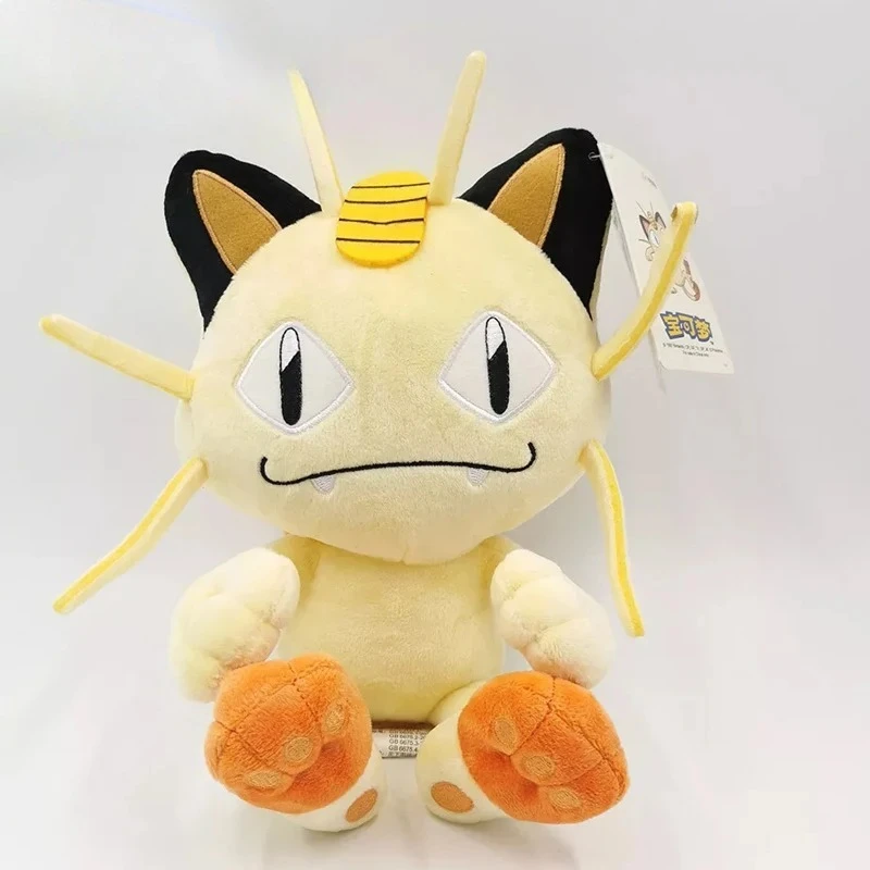 25cm brinquedo de pelúcia original bonito meowth macio kawaii bonito melhores presentes para anime dos desenhos animados boneca de pelúcia figura brinquedo para crianças presente aniversário