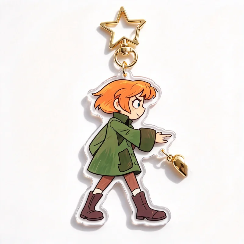 Abaddon × Esther Haunted Hotel Magnetic Keychain Charms - Acrylic Couple Pendant, Anime Game Merch, Friendship Gift for Fans