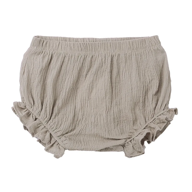 Boys Girls Kids Leg Ruffles Shorts Newborn Toddler Summer Triangle Casual Baby Solid Cotton Linen Shorts Bread Pants