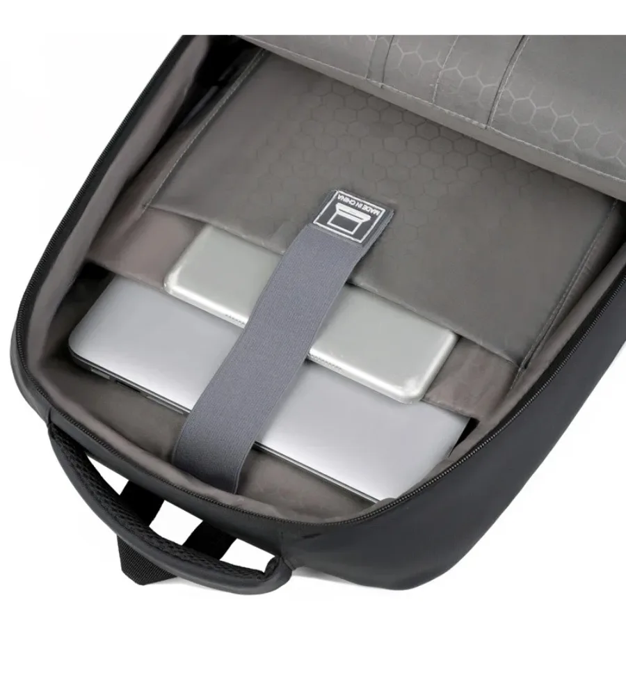Combines leather film and waterproof finish this men’s backpack has USB port for daily business travel