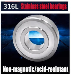 316L Bearing 603 604 605 606 607 608 609 2PC 316 Stainless Steel Deep Groove Ball Bearings S604 S605 S606 S607 S608 S609 RS
