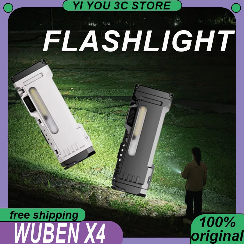 

Фонарь WUBEN X4 RGB EDC, перезаряжаемый, магнитный, портативный, миниатюрный, 1500 люмен, водонепроницаемый, многофункциональный, для активного отдыха