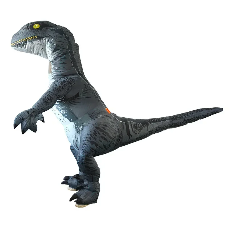 Traje inflável velociraptor tiranossauro rex dino cosplay boneca dos desenhos animados andando roupas engraçadas terno para adultos mn1