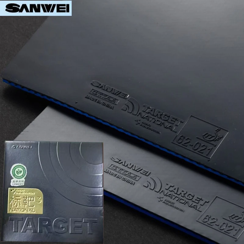 

Новый резиновый лист для национального настольного тенниса SANWEI TARGET 3, шипы с губкой, средней жесткой/мягкой резиной для пинг-понга, одобренной ITTF